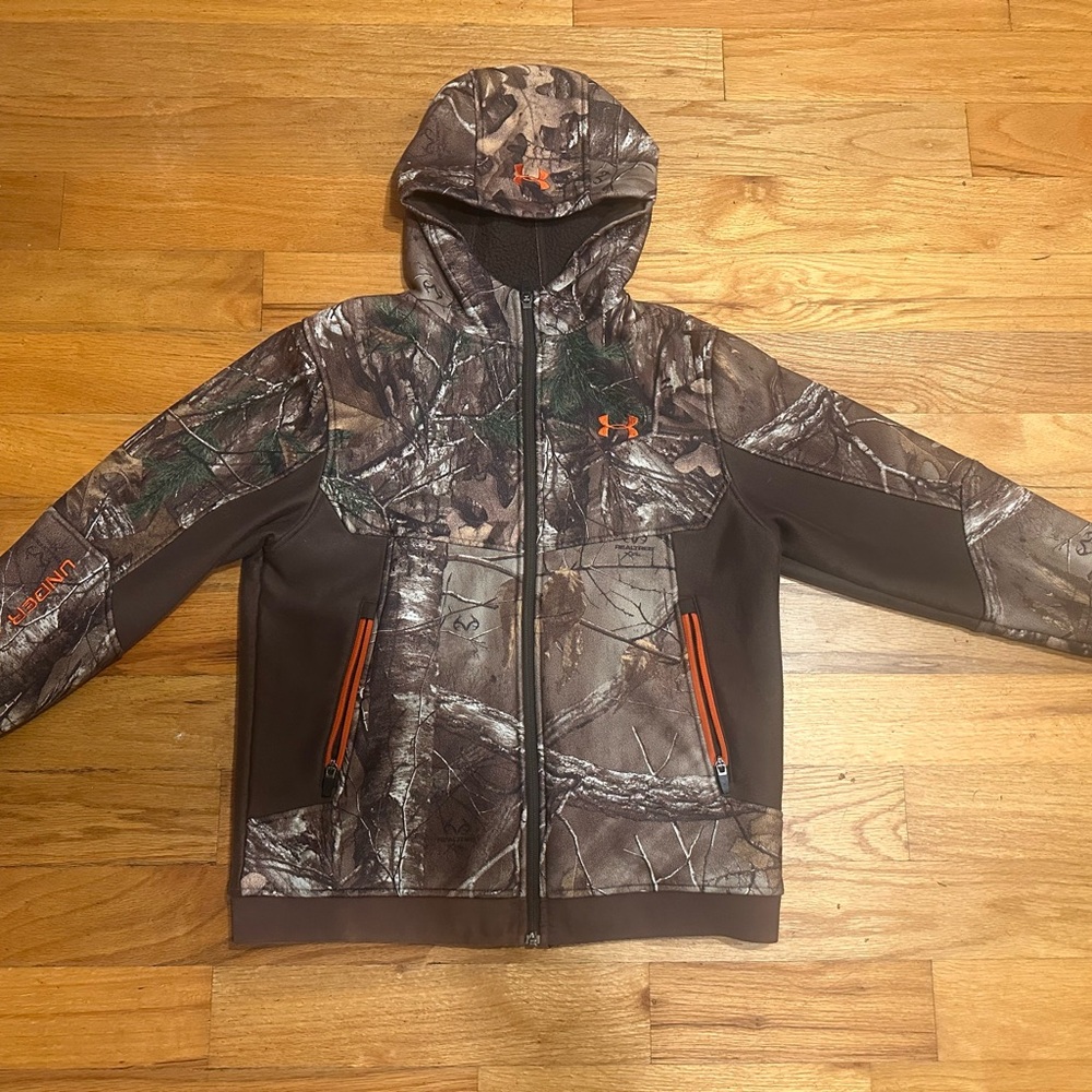 Under Armour Storm Kids Camo coat - Brown and Orange